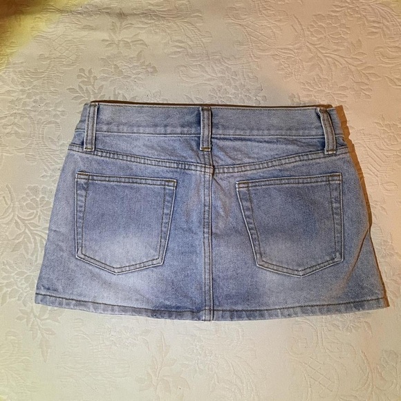 Brandy Melville Denim Blue Mini Skirt - Picture 2 of 2